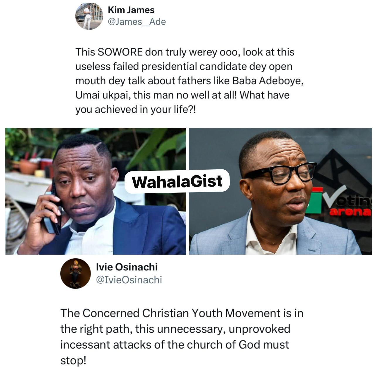 CCYF President James Paul Adama Demands an End to OMOYELE SOWORE’s Attacks on Nigeria’s Spiritual Leaders!